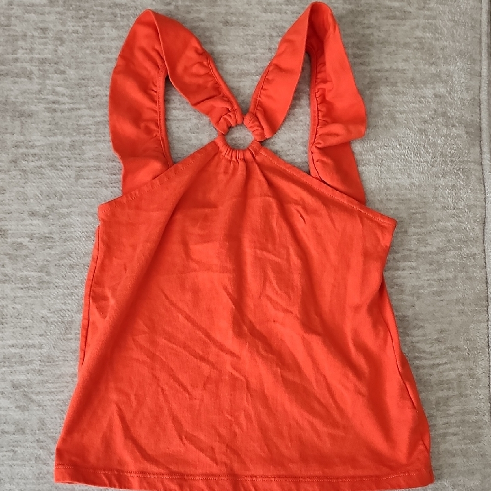Janie and Jack Orange Sleeveless Backless Tank Top